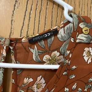 StitchFix Papermoon Burnt Orange Floral Blouse